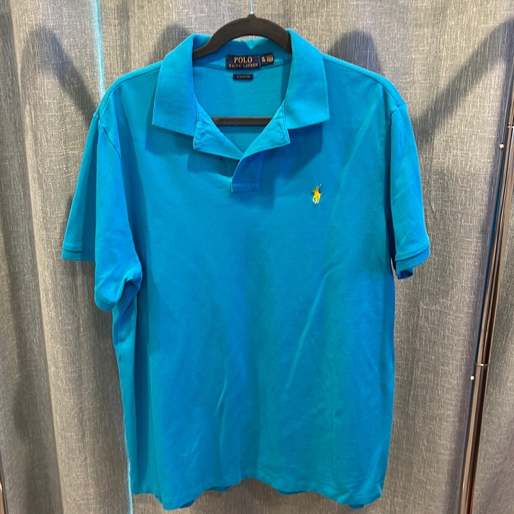Polo by Ralph Lauren - Mesh Classic Fit Polo Shirt - Blue - XL